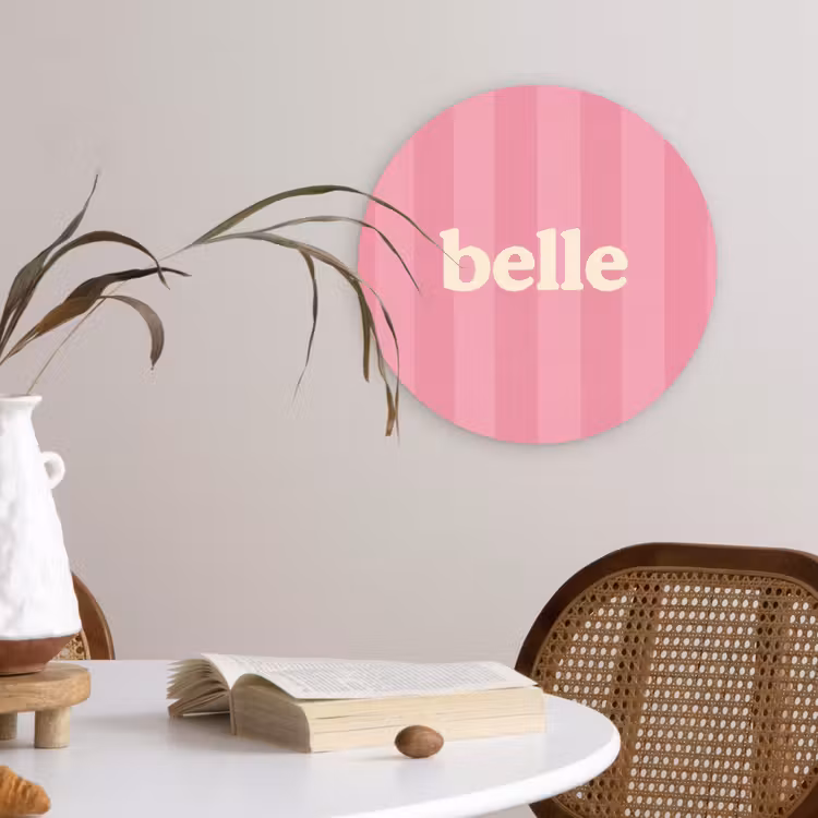 Muurcirkel - Roze - Gestreept - Belle — 4