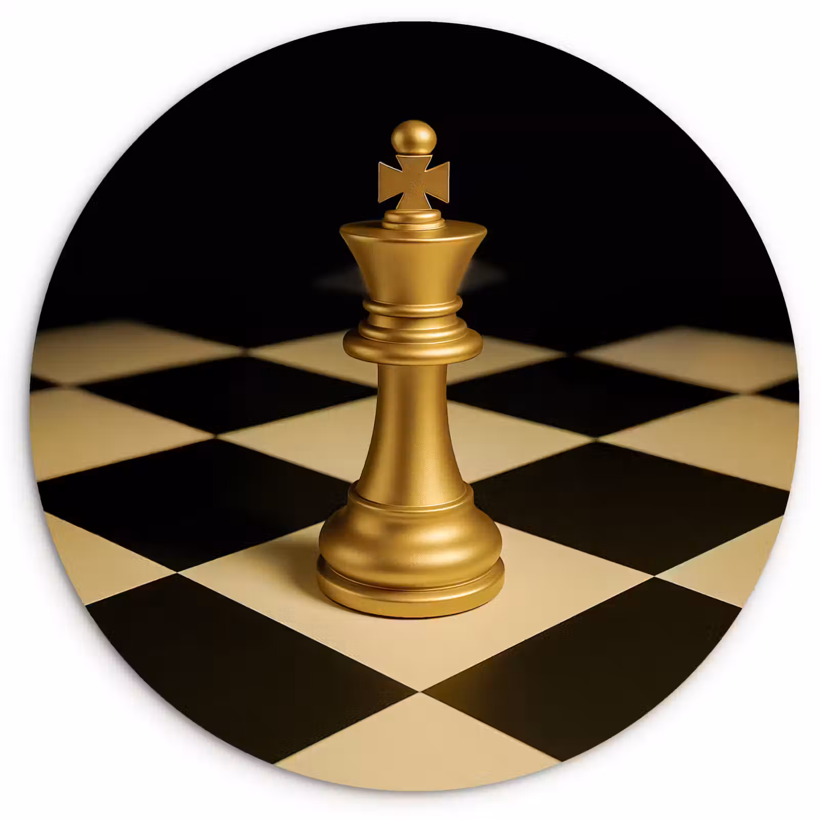 Muurcirkel - Schaakstuk - Koning - Schaakbord - Geblokt — 1