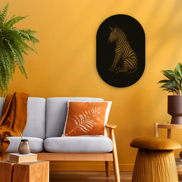 Muurovaal - Zebra - Strepen - Goud — 1