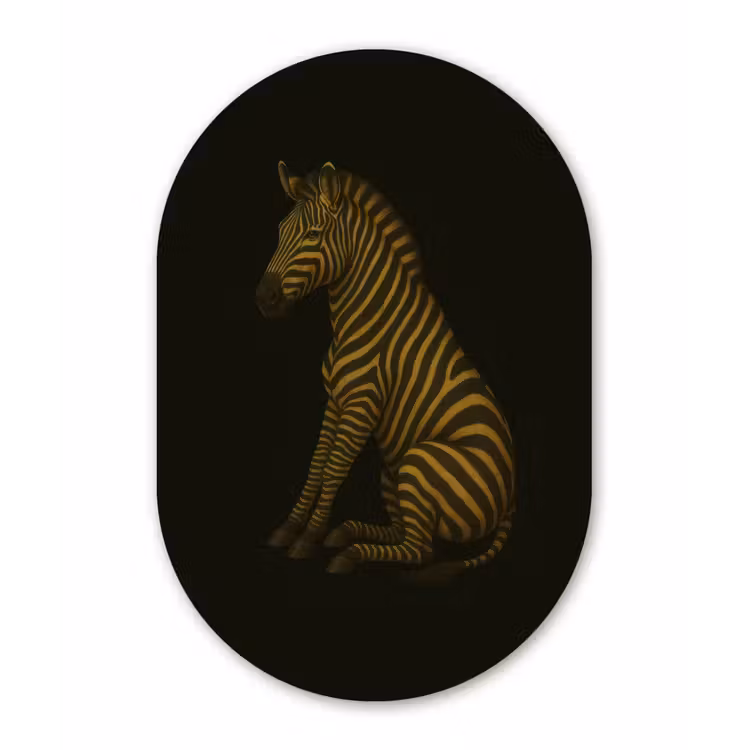 Muurovaal - Zebra - Strepen - Goud — 2