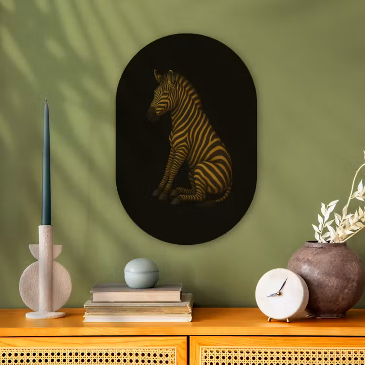 Muurovaal - Zebra - Strepen - Goud — 3