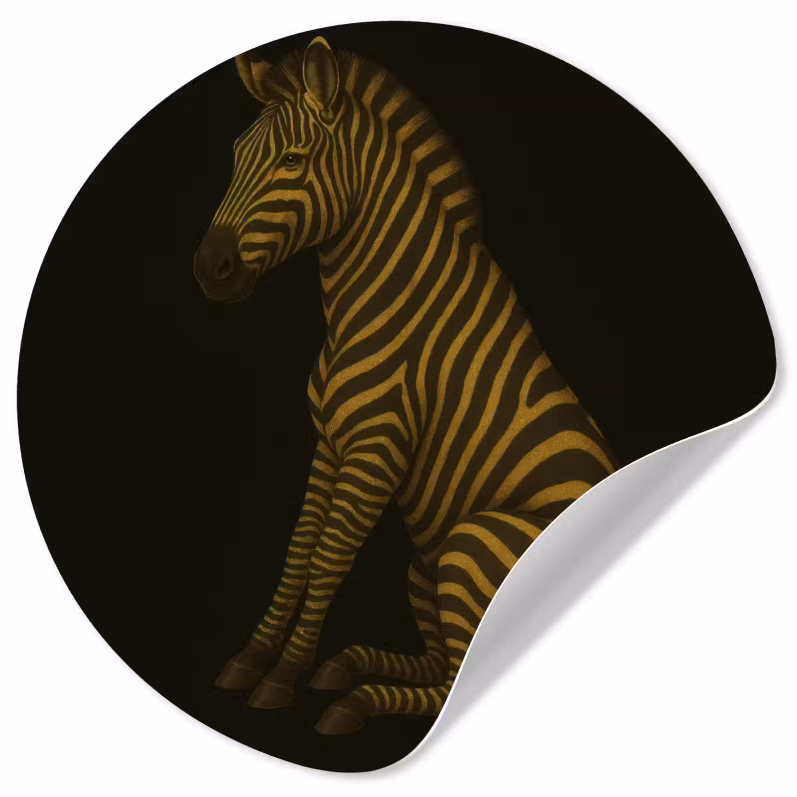 Behangcirkel - Zebra - Strepen - Goud — 1