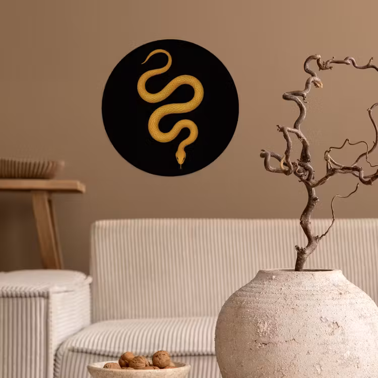 Behangcirkel - Slang - Minimalistisch - Goud — 2
