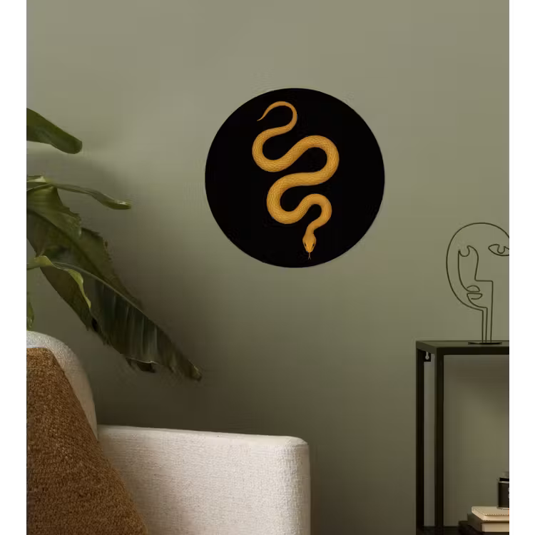 Behangcirkel - Slang - Minimalistisch - Goud — 3