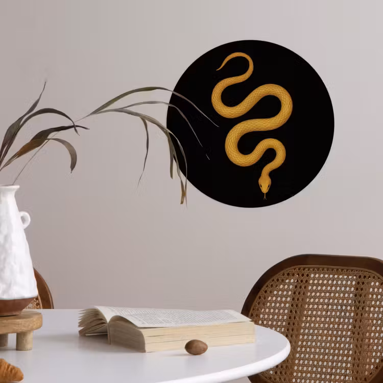 Behangcirkel - Slang - Minimalistisch - Goud — 4