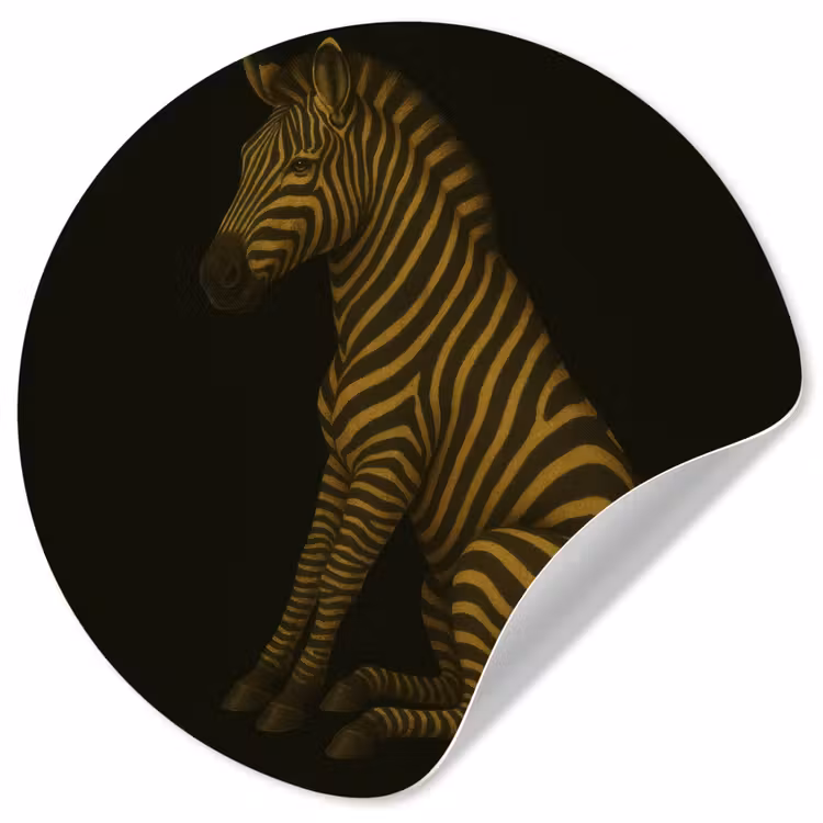Behangcirkel - Zebra - Strepen - Goud — 1