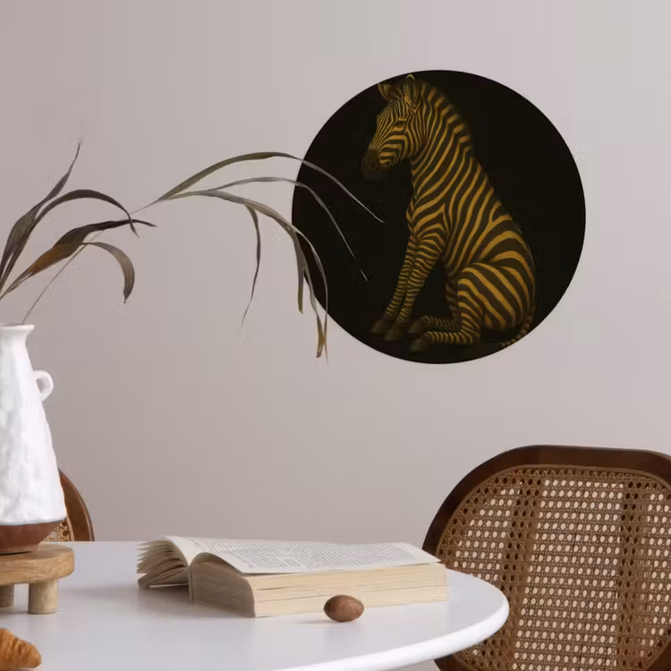 Behangcirkel - Zebra - Strepen - Goud — 4
