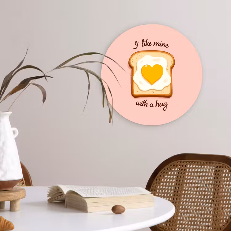 Muurcirkel - Brood - Illustratie - Quote - Roze — 4