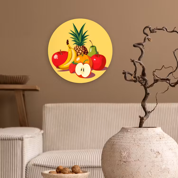 Muurcirkel - Fruit - Illustratie - Kleurrijk — 2