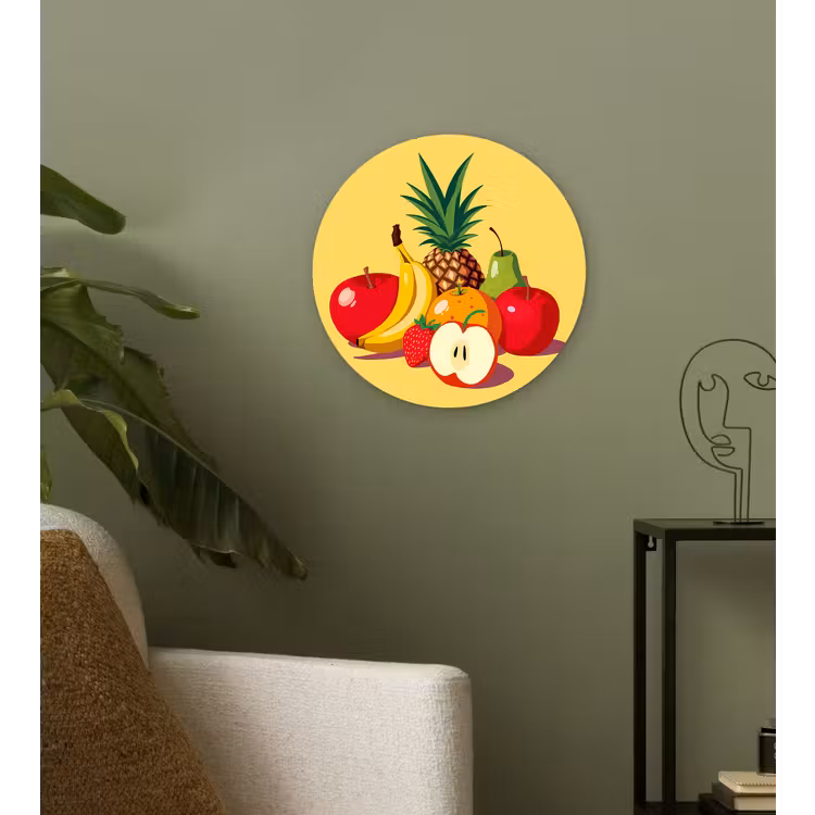 Muurcirkel - Fruit - Illustratie - Kleurrijk — 3