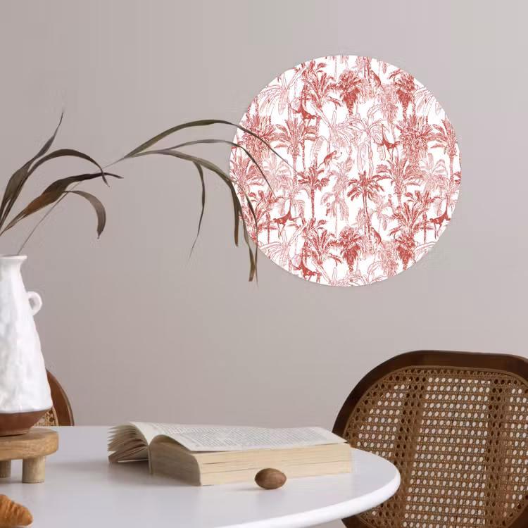 Behangcirkel - Aap - Oerwoud - Rood — 4