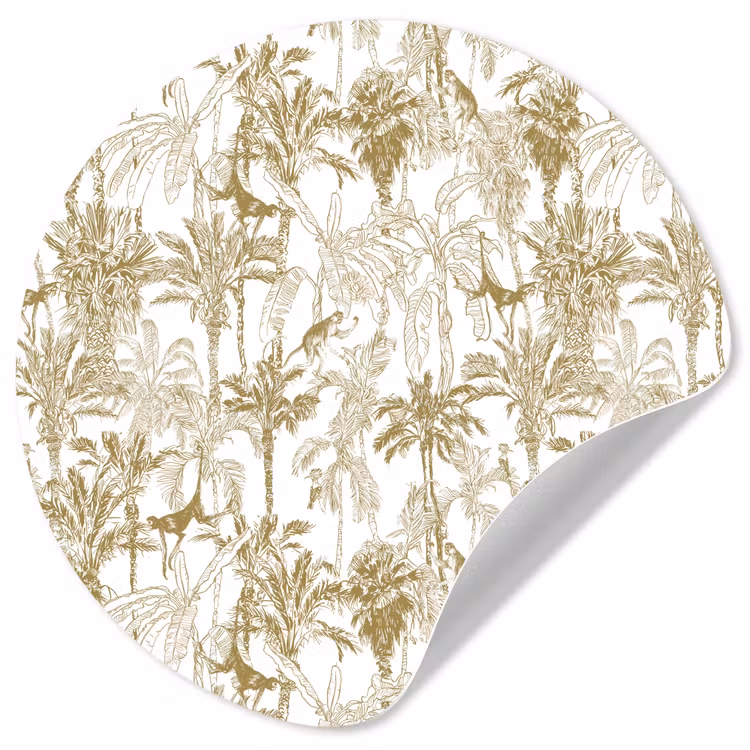 Behangcirkel - Apen - Jungle - Abstract - Beige — 1