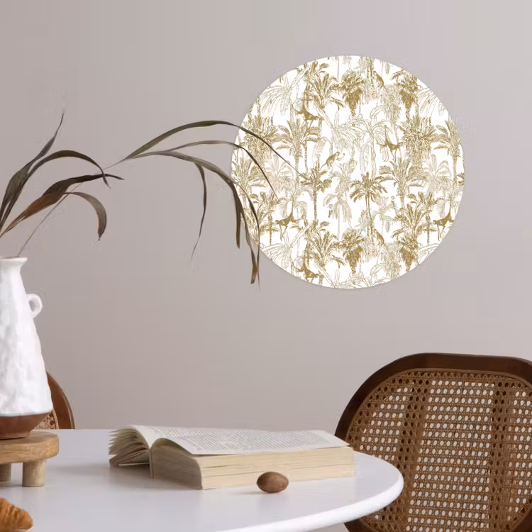 Behangcirkel - Apen - Jungle - Abstract - Beige — 4