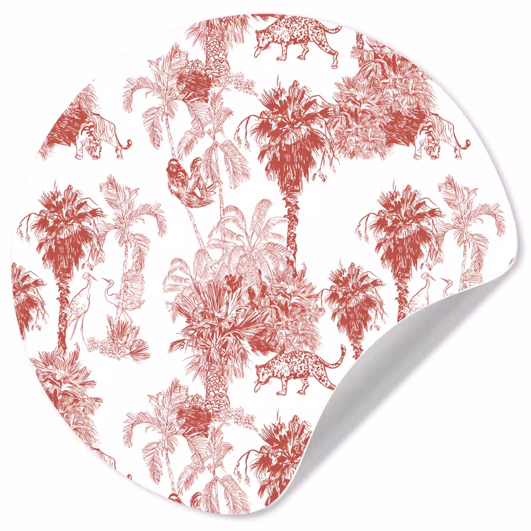 Behangcirkel - Jungle - Natuur - Rood — 1