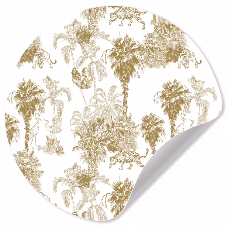 Behangcirkel - Oerwoud - Abstract - Beige — 1