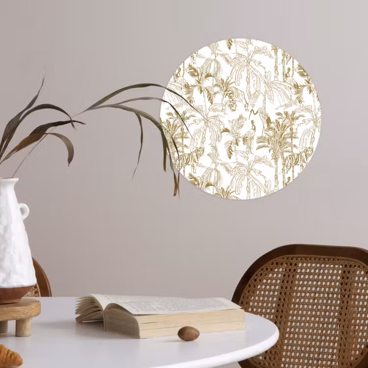 Behangcirkel - Tijger - Oerwoud - Beige — 4