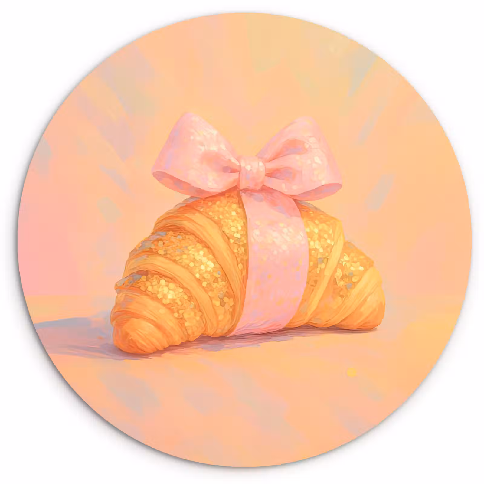 Muurcirkel - Croissant - Strik - Roze — 1