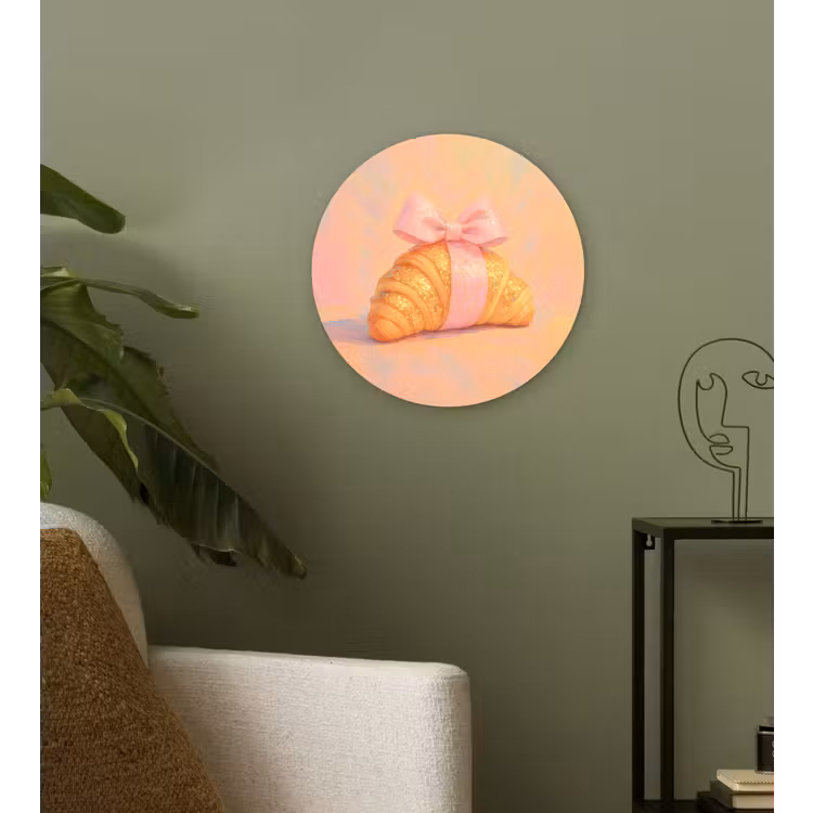 Muurcirkel - Croissant - Strik - Roze — 3