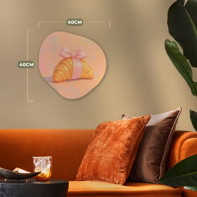 Organisch schilderij – Croissant - Strik - Roze — 4