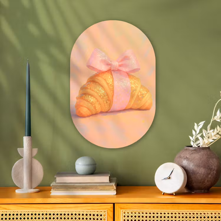 Muurovaal - Croissant - Strik - Roze — 2