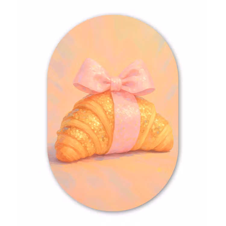 Muurovaal - Croissant - Strik - Roze — 3