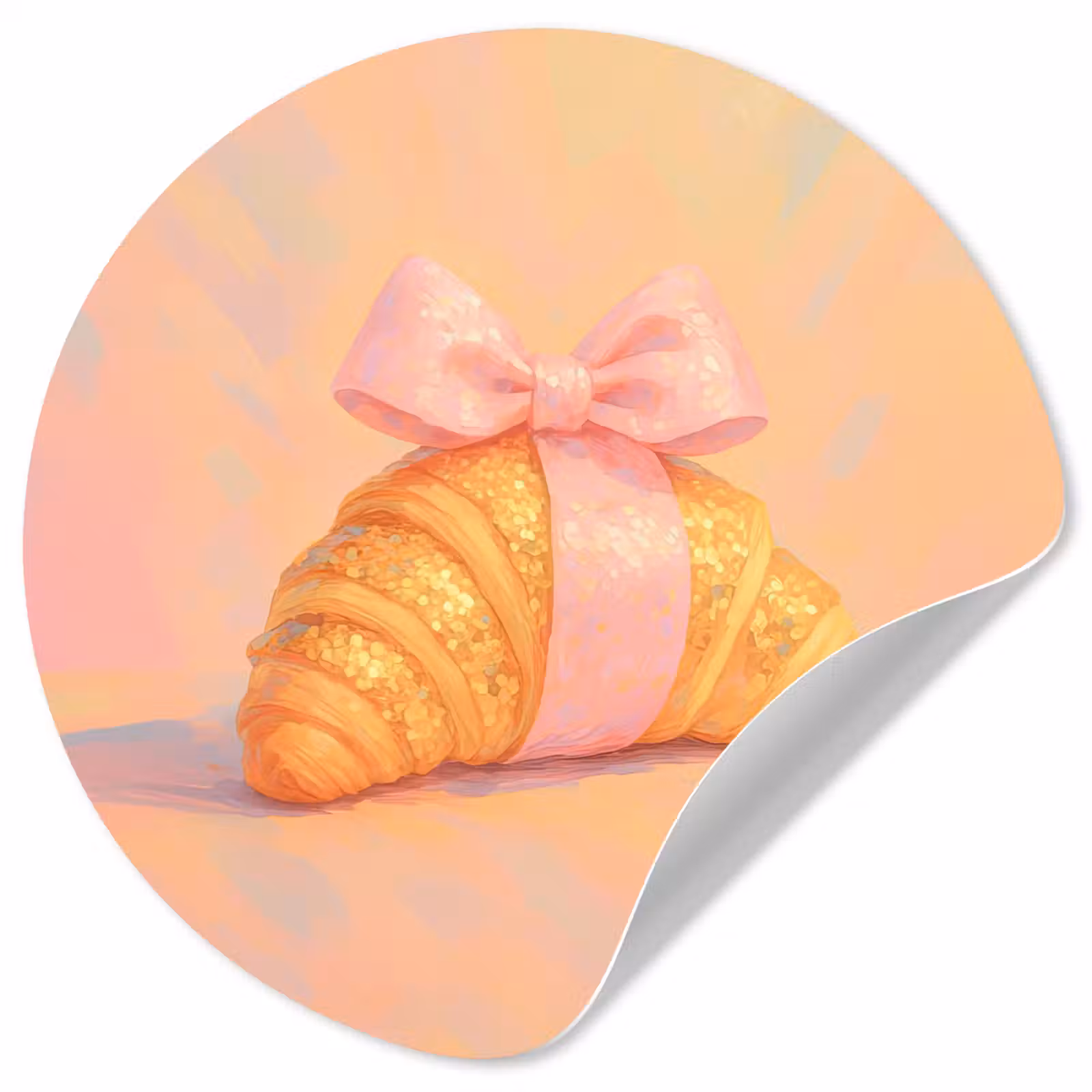 Behangcirkel - Croissant - Strik - Roze — 1