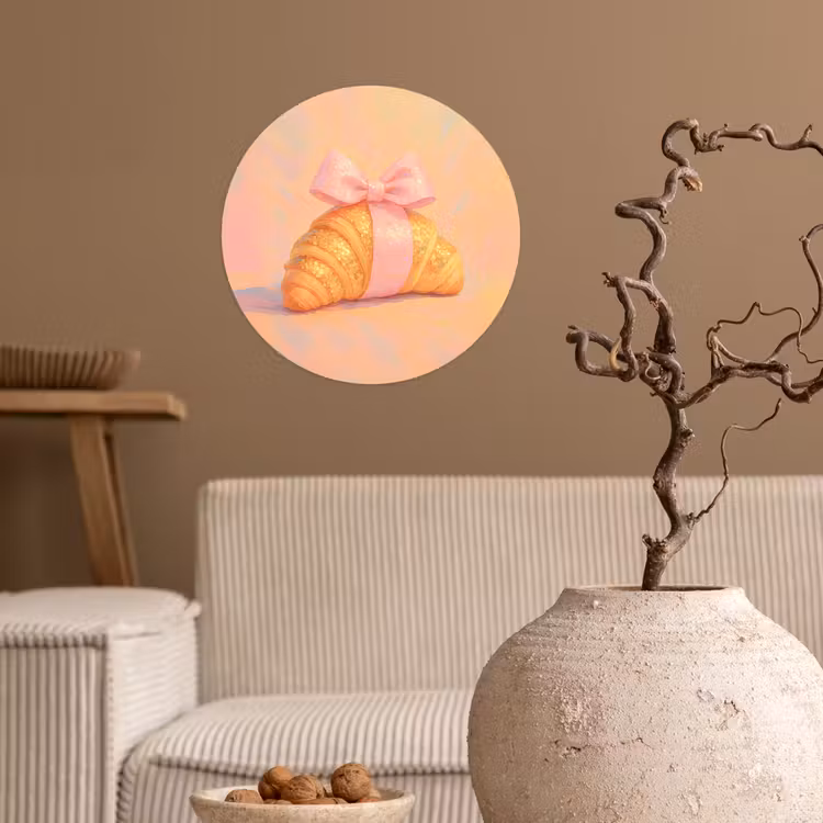 Behangcirkel - Croissant - Strik - Roze — 2