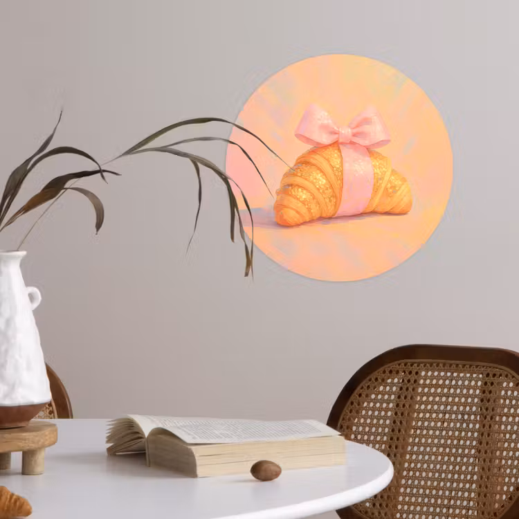 Behangcirkel - Croissant - Strik - Roze — 4