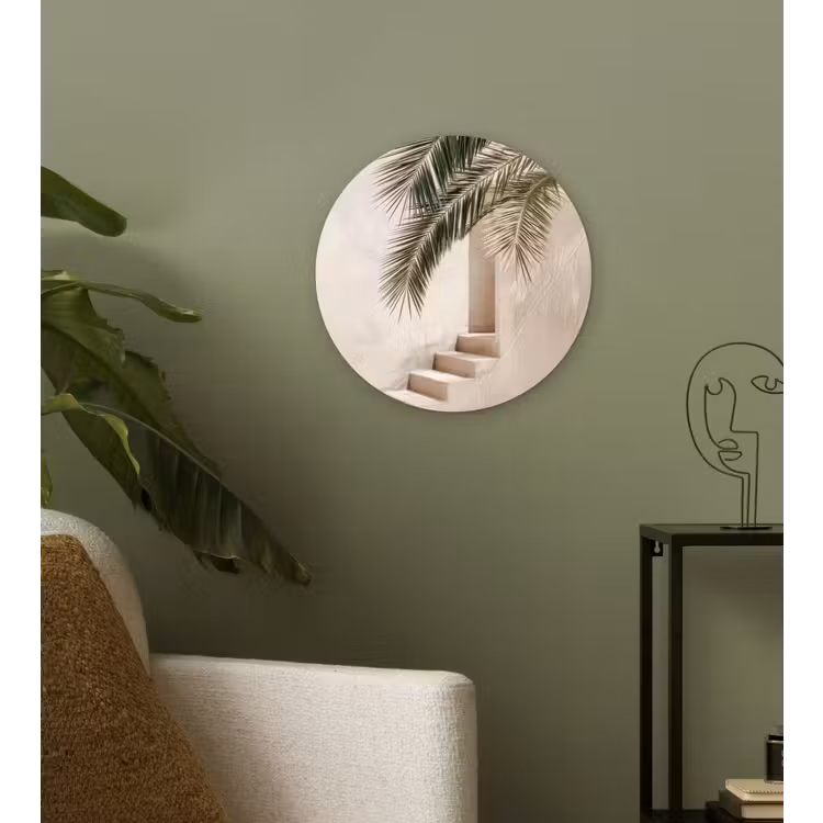 Muurcirkel - Palmboom - Schaduw - Trap - Beige — 3