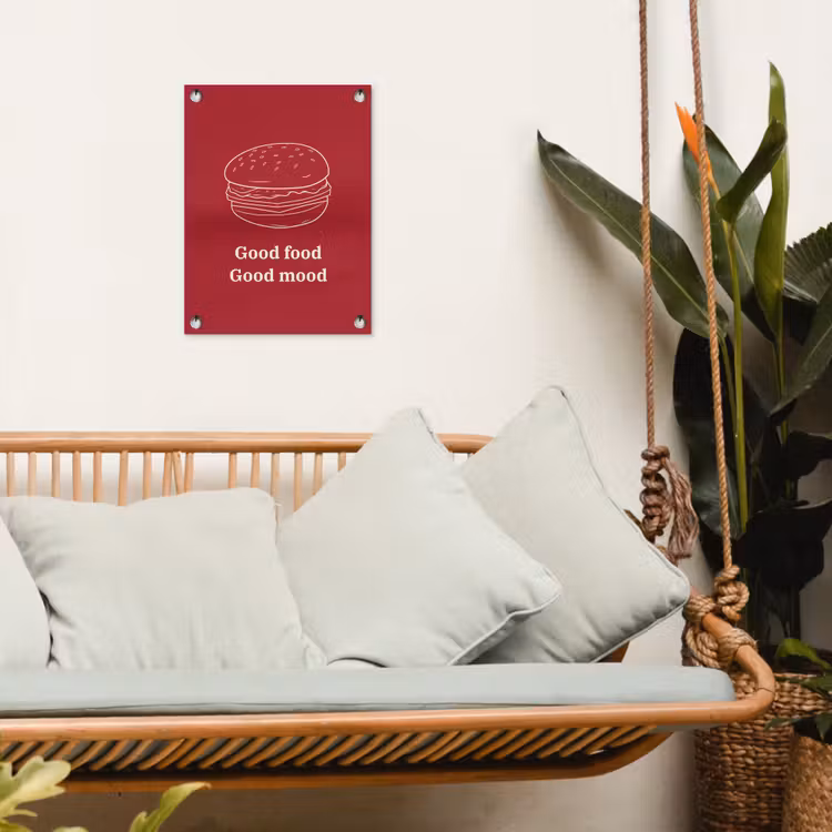 Tuinposter - Good Food Good Mood Hamburger — 5
