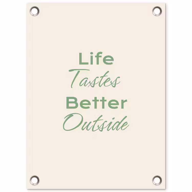Tuinposter - Tekst - Sierlijk - Letters - Groen