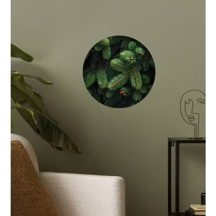 Behangcirkel - Sparrentakken - Knoppen - Naalden - Groen — 3