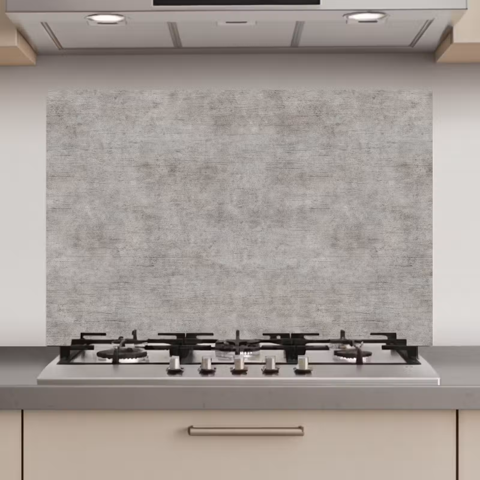Spatscherm keuken - Beton - Oud - Grijs - Patronen — 1