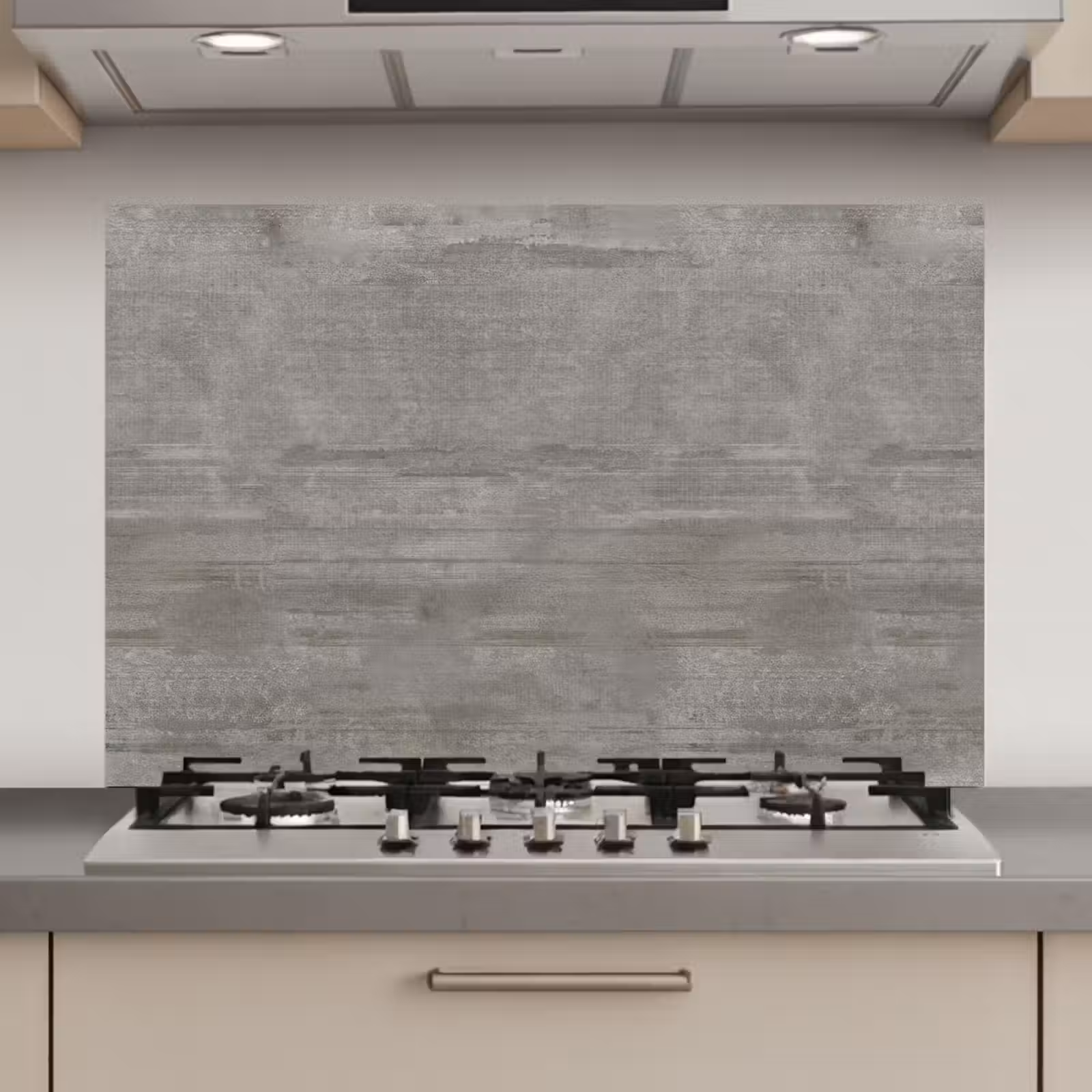 Spatscherm keuken - Patroon - Beton - Grijs — 1
