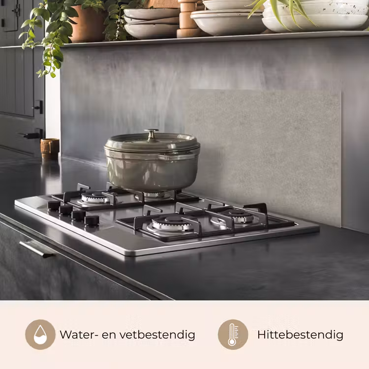 Spatscherm keuken - Beton - Grijs - Patronen - Industrieel — 7