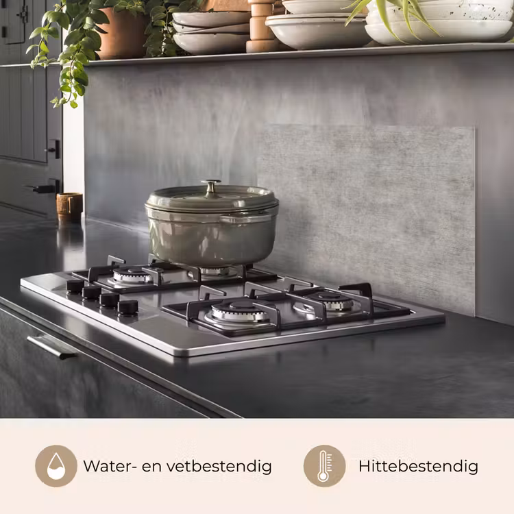Spatscherm keuken - Beton - Oud - Grijs - Patronen — 7