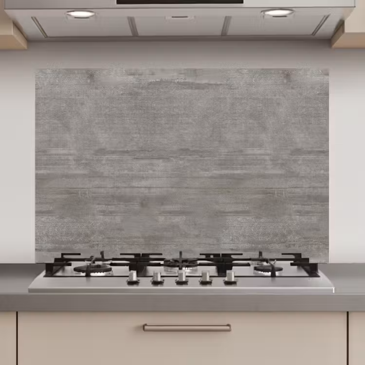 Spatscherm keuken - Patroon - Beton - Grijs — 1