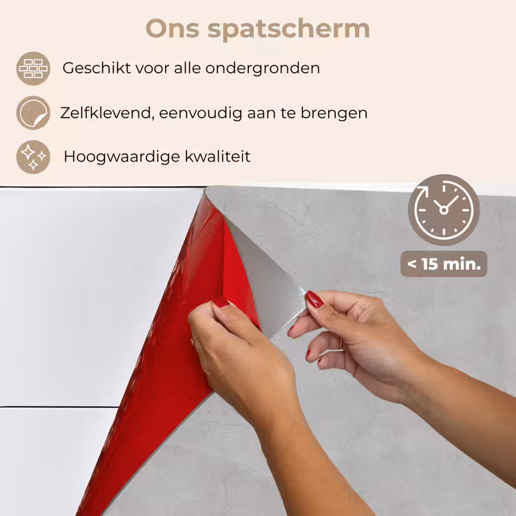 Spatscherm keuken - Steen - Patronen - Beton — 4