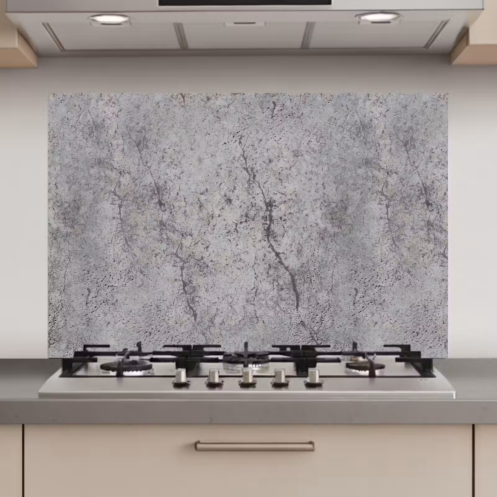 Spatscherm keuken - Beton - Muur - Industrieel - Patronen — 1