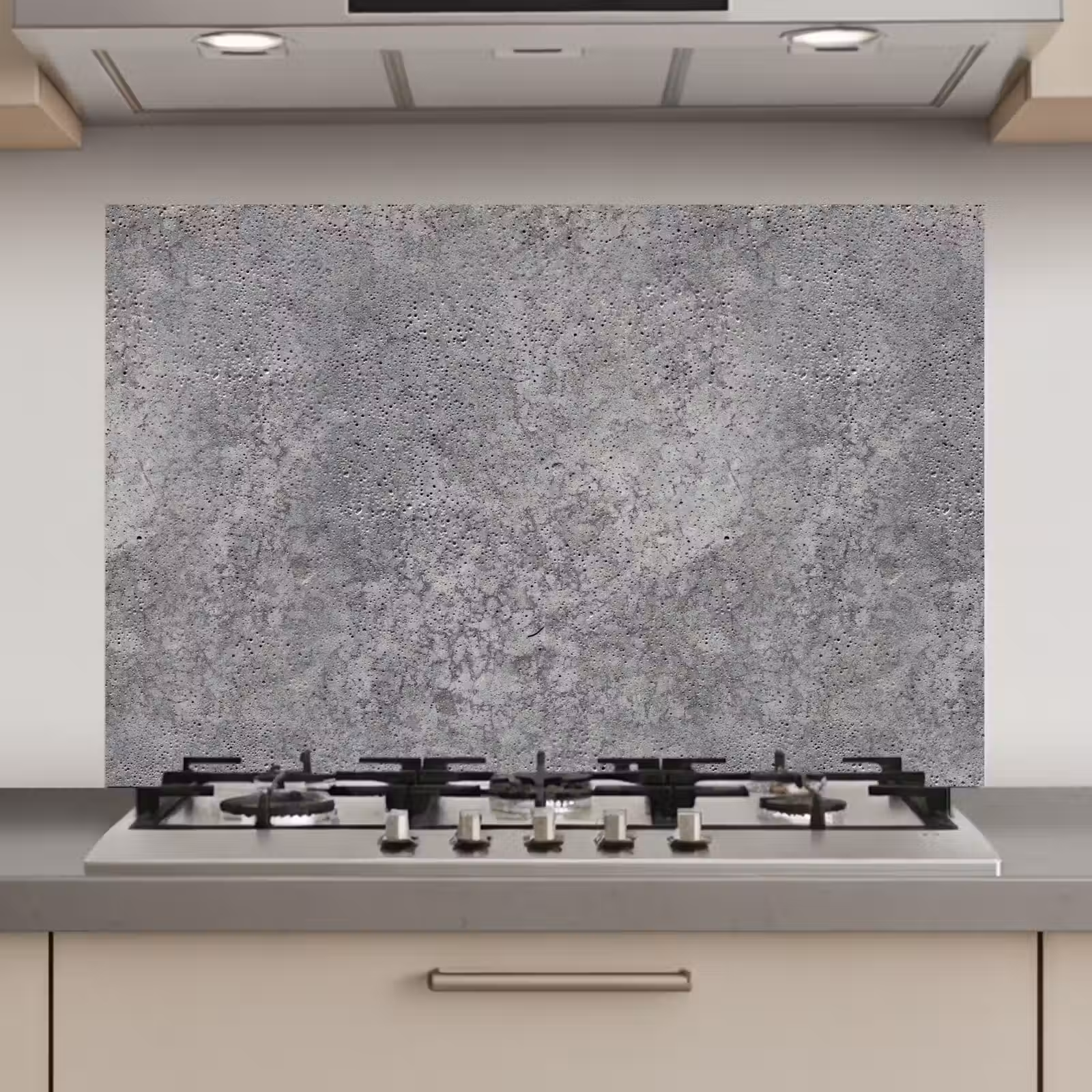 Spatscherm keuken - Patronen - Industrieel - Beton — 1