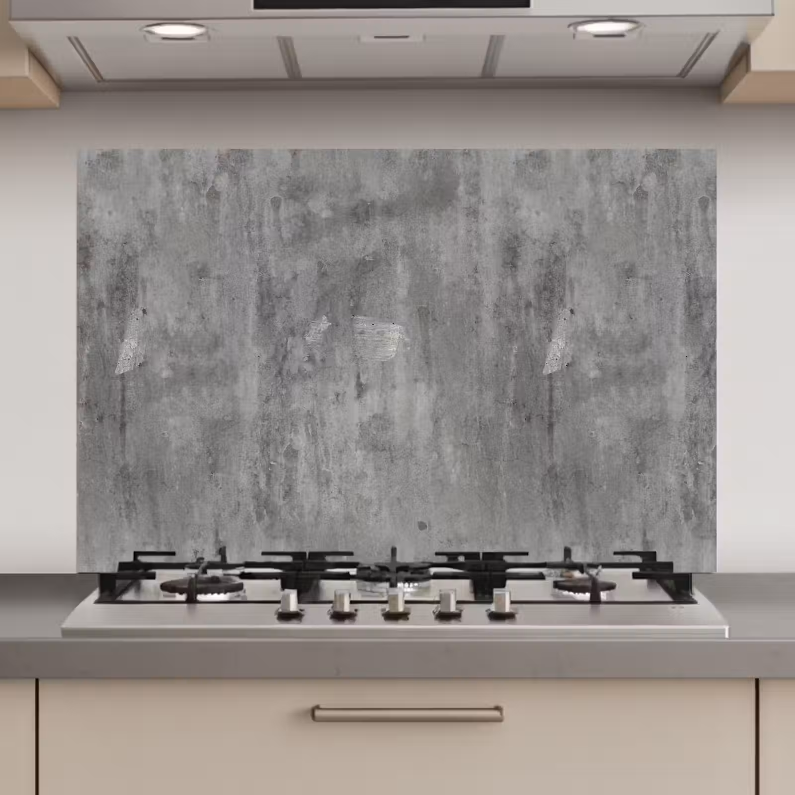 Spatscherm keuken - Roest - Beton - Patroon — 1