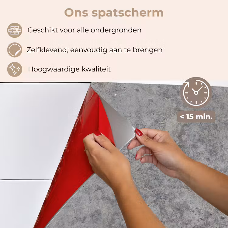 Spatscherm keuken - Beton - Antiek - Patronen — 4