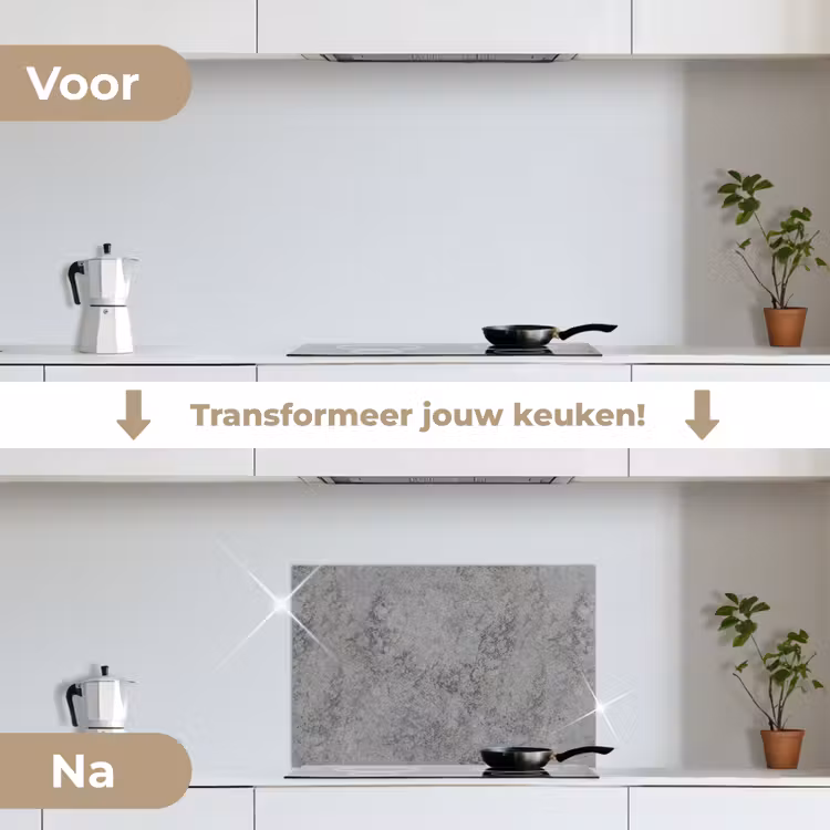 Spatscherm keuken - Industrieel - Beton - Patronen — 3