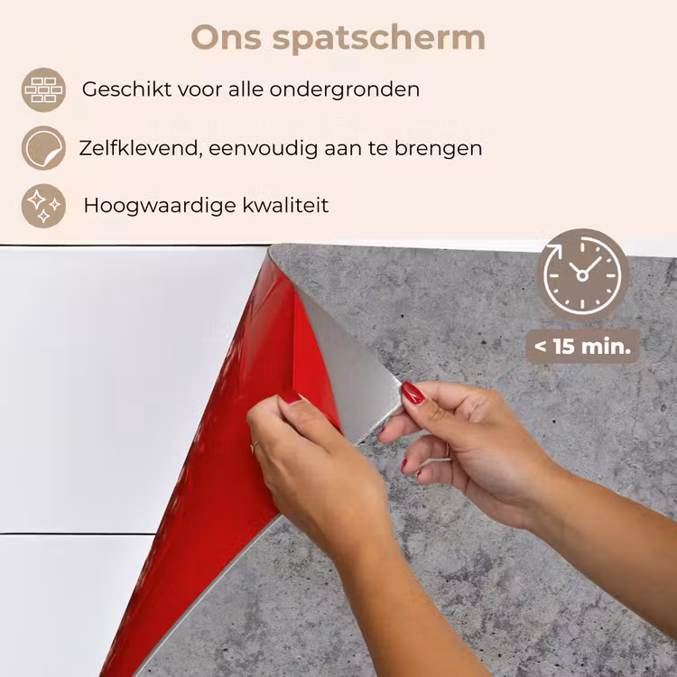 Spatscherm keuken - Industrieel - Beton - Patronen — 4