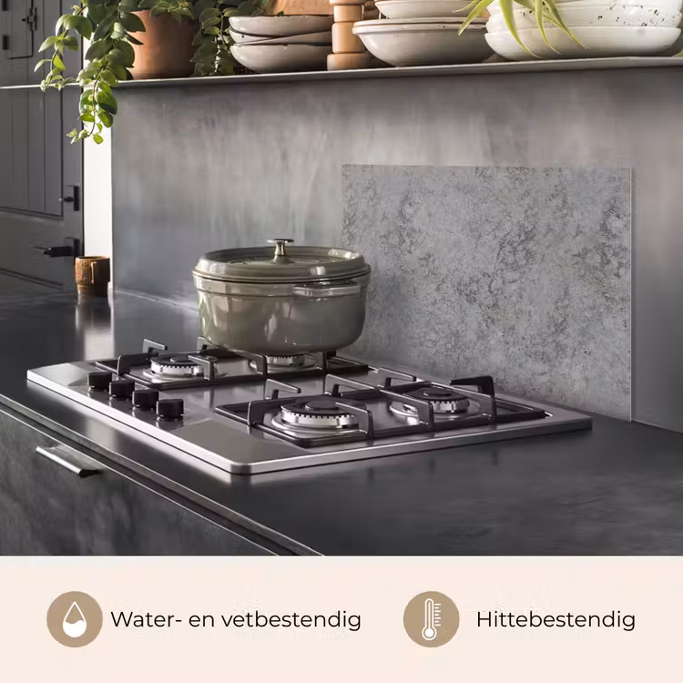 Spatscherm keuken - Industrieel - Beton - Patronen — 7