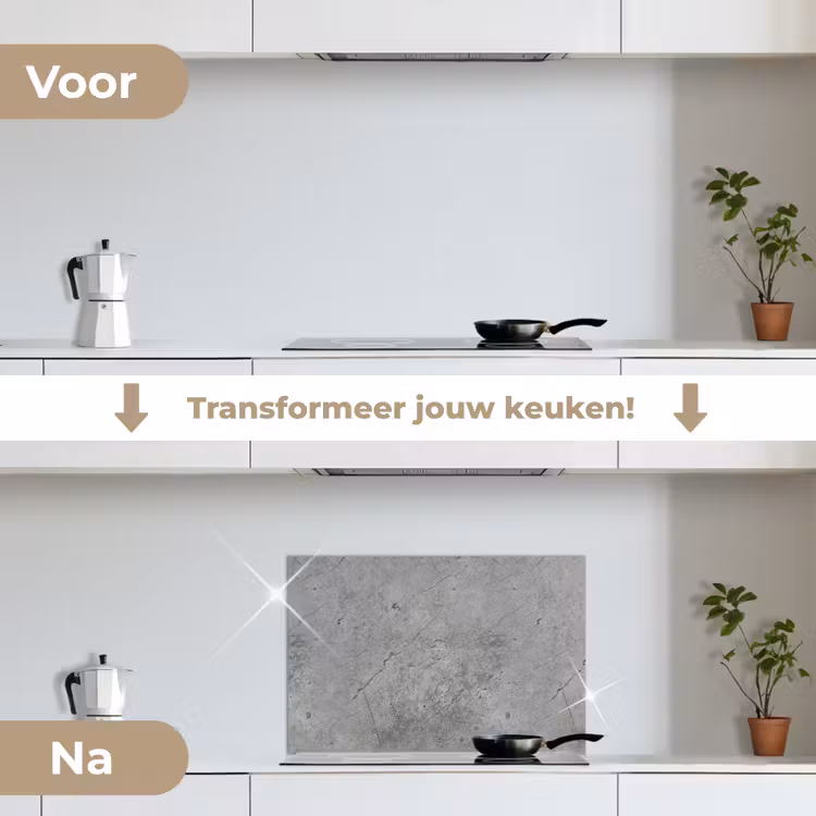 Spatscherm keuken - Patronen - Beton - Oud — 3