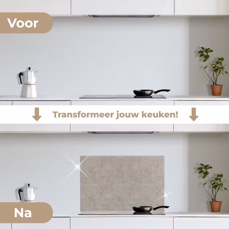 Spatscherm keuken - Patroon - Beton - Grijs — 3