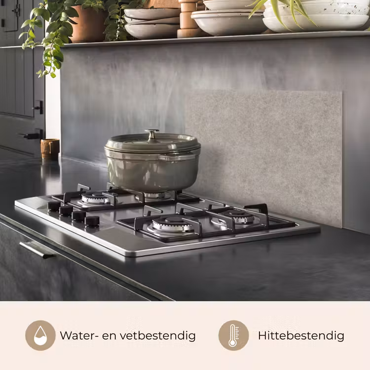 Spatscherm keuken - Patroon - Beton - Grijs — 7