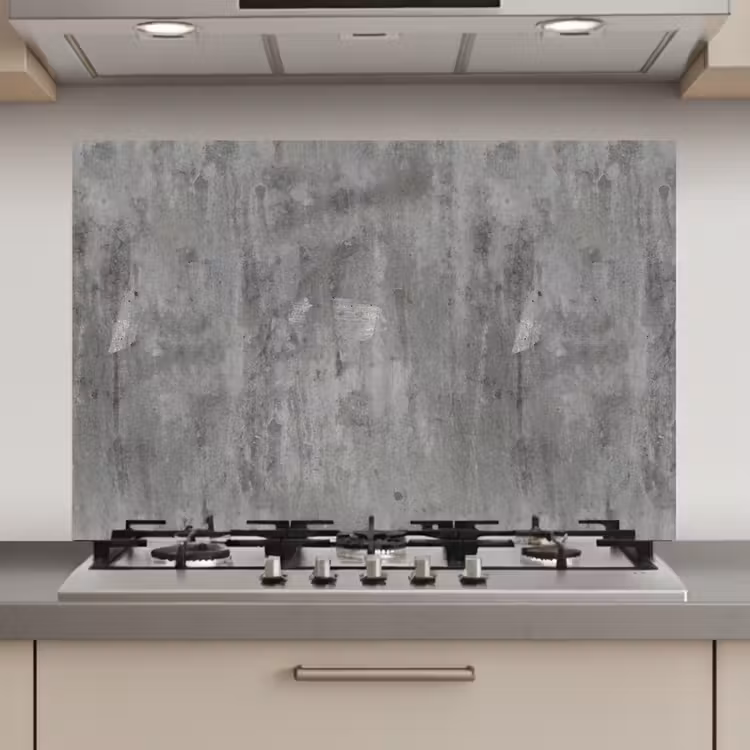 Spatscherm keuken - Roest - Beton - Patroon — 1
