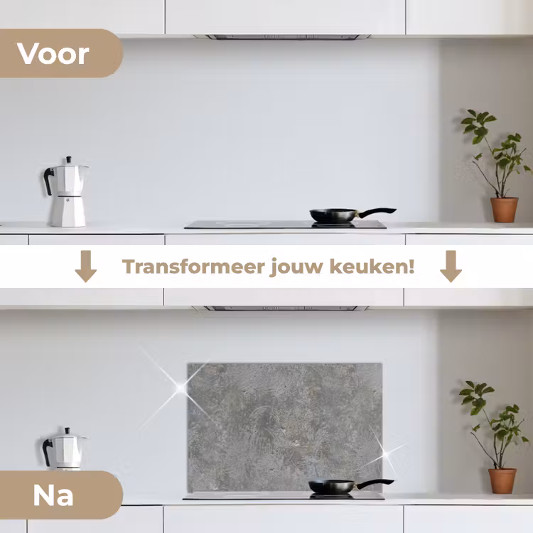 Spatscherm keuken - Stenen - Beton - Patronen — 3